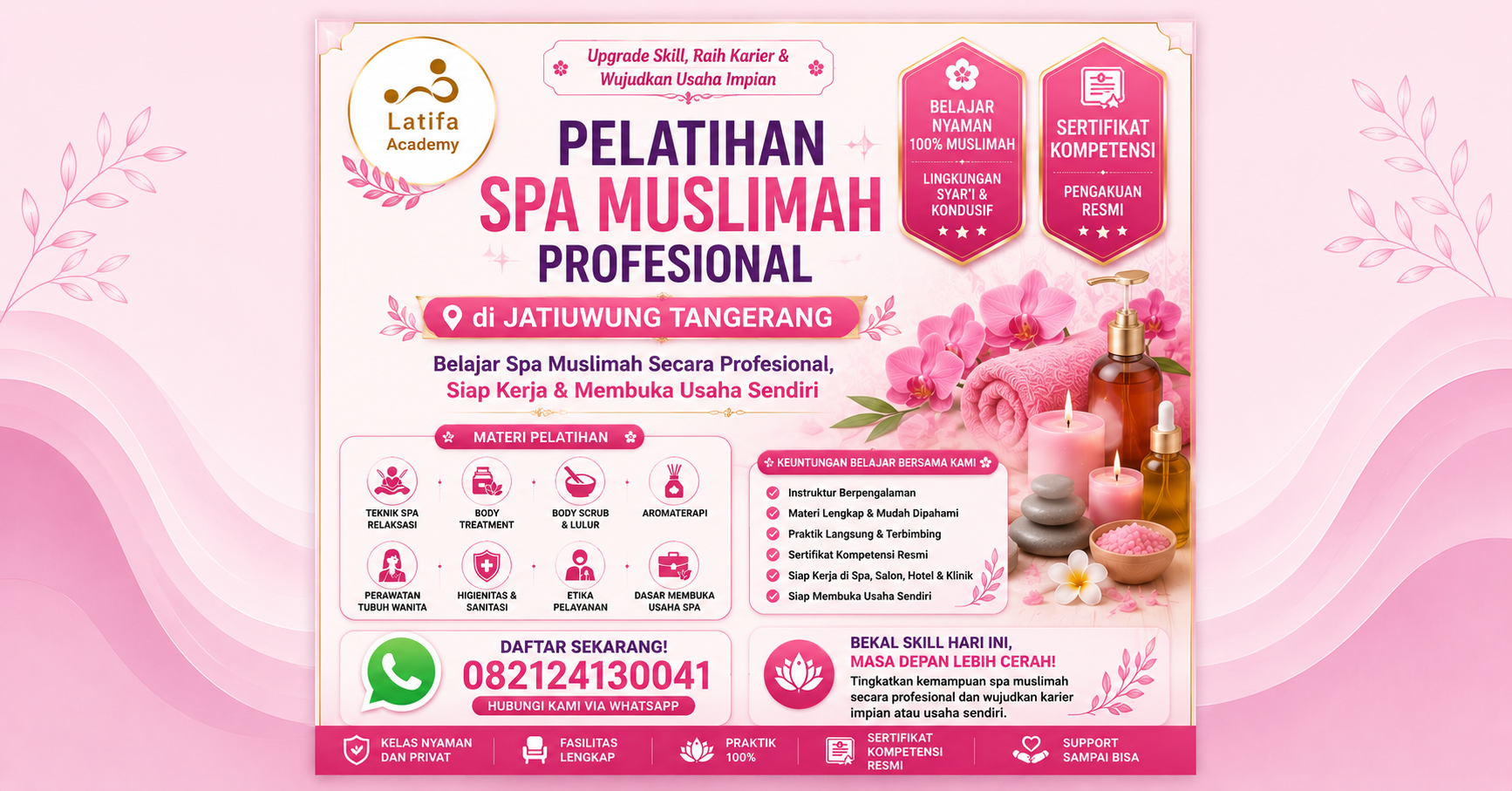 Pelatihan Spa Muslimah Profesional di Jatiuwung Tangerang 082124130041